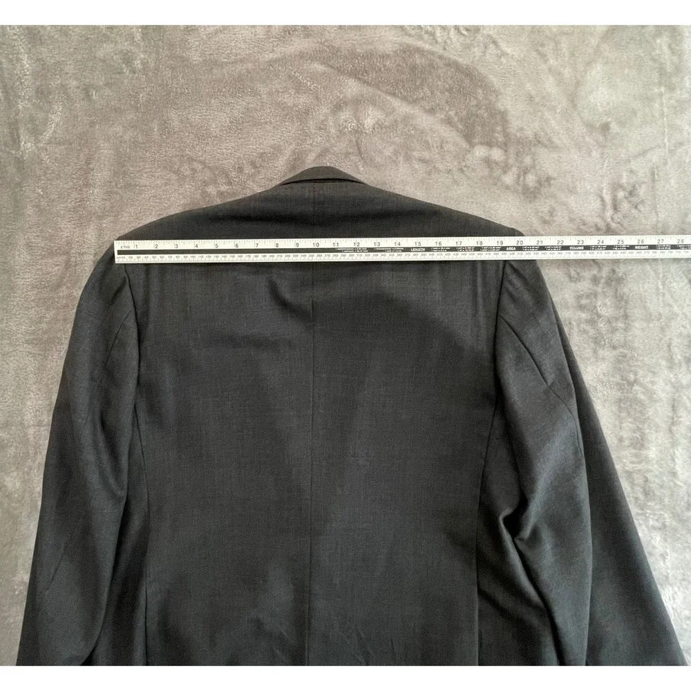 Walter Fong Vintage Custom Tailored Suit Charcoal 2pc Men's‎ 42R 34x28 Wool?